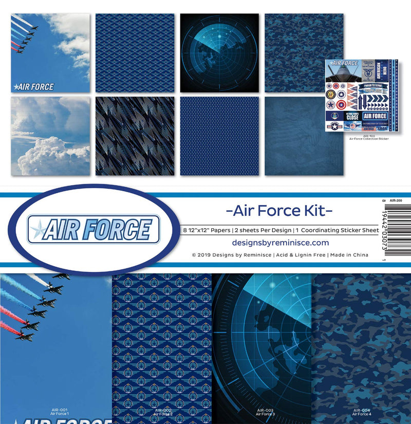 Reminisce Air Force Scrapbook Collection Kit, Multi Color Palette - NewNest Australia