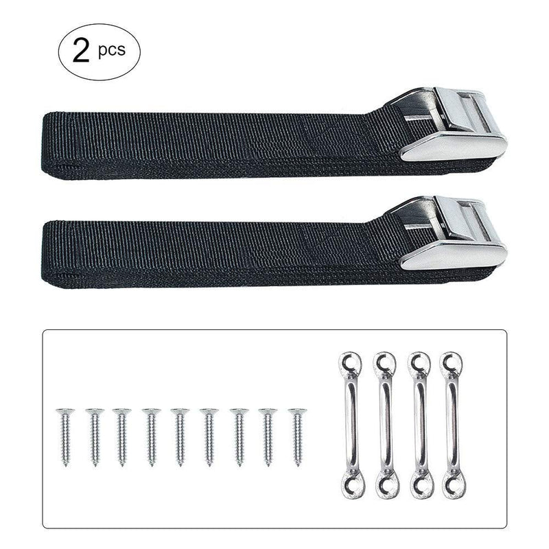 Battery Box Hold-Down Strap Tie Down Strap for Gas Fuel Heavy Duty Battery Box Replament Tie Down Straps Kit Anti-UV Strap with Stainless Steel Cam Buckle, Stainless Steel Deck Loop Mounts, SS Screws - NewNest Australia