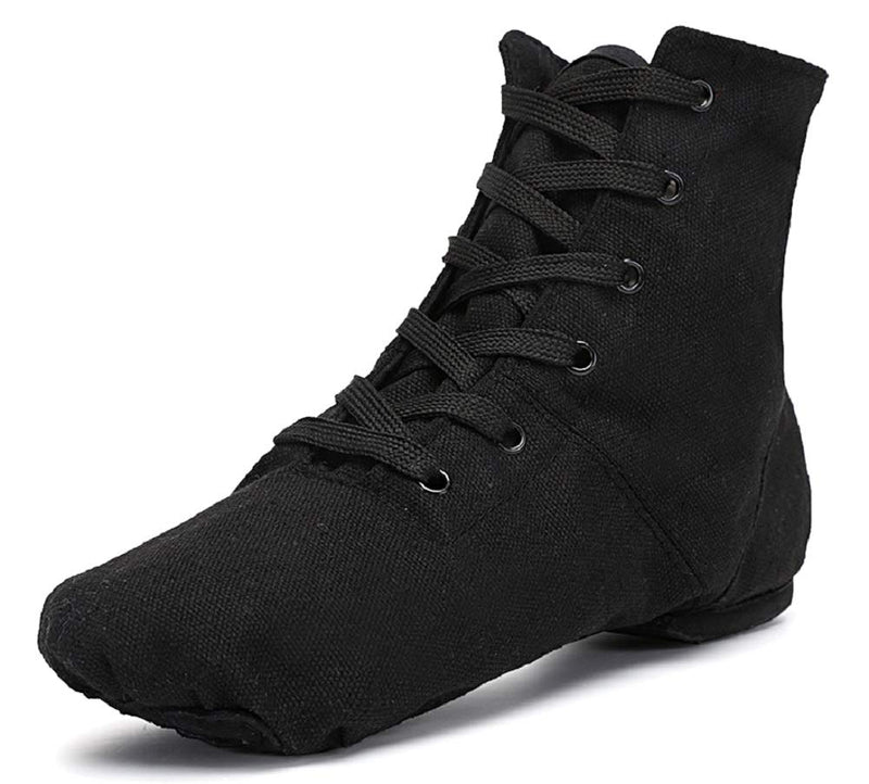 Smithmelody Canvas Jazz Dance Boots Ballet Dancing Sneakers for Adult Men Women Kid 2 Little Kid Black - NewNest Australia