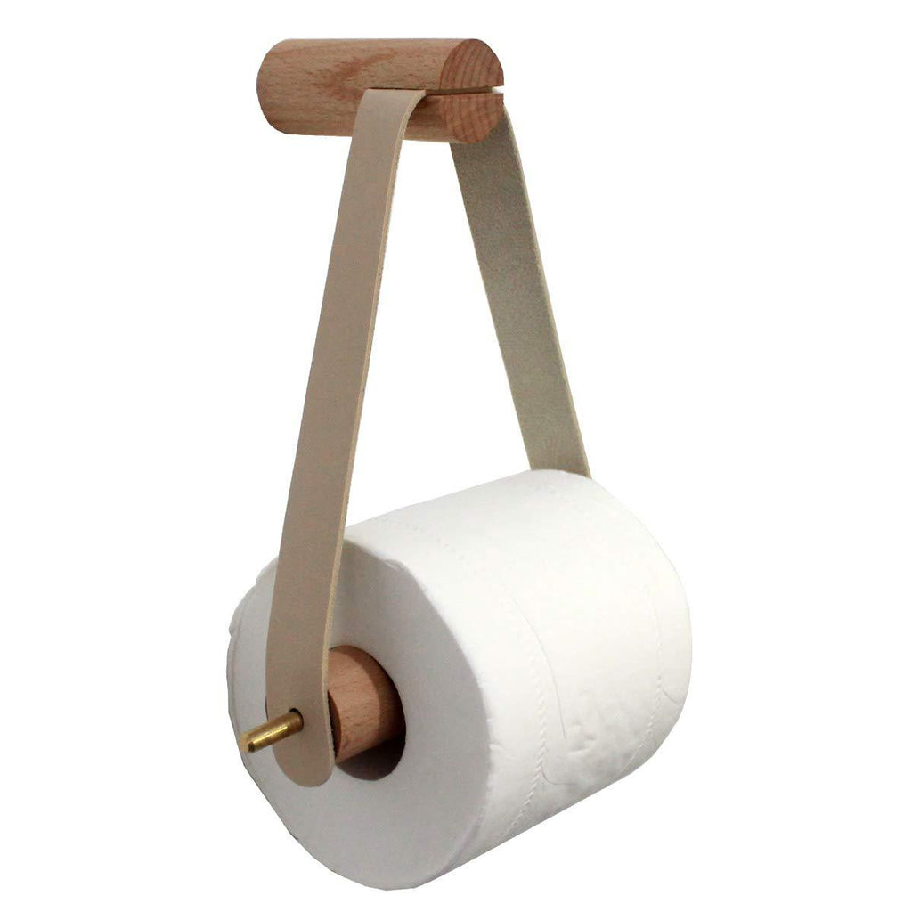 Funerom Wooden Vintage Design Toilet Paper Roll Holder - Wall Mounted Toilet Tissue Holder - with Screws - NewNest Australia