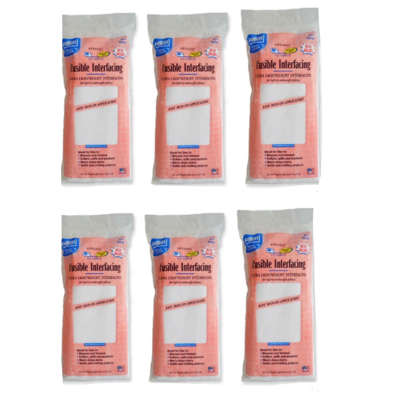 Pellon PLF36 Ultra Lightweight Fusible Interfacing, White, 15" x 3 Yards (6 pack) - NewNest Australia