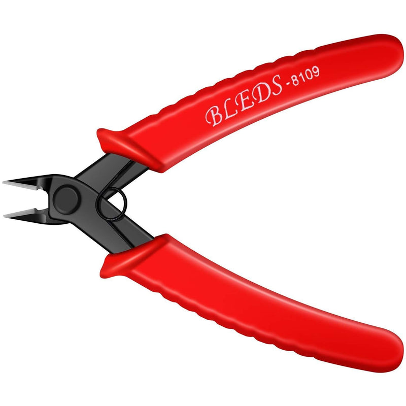 Flush Cutter, Wire Cutters, BS-8109 Wire Cutter Pliers, Flush Cutters, Nippers, Diagonal Cutter, Wire Cutters Side Cutter, Micro Shear Cutter Precision Electronics Siding Cutting Pliers 5 inch, Red 1 Pack -5" Red - NewNest Australia