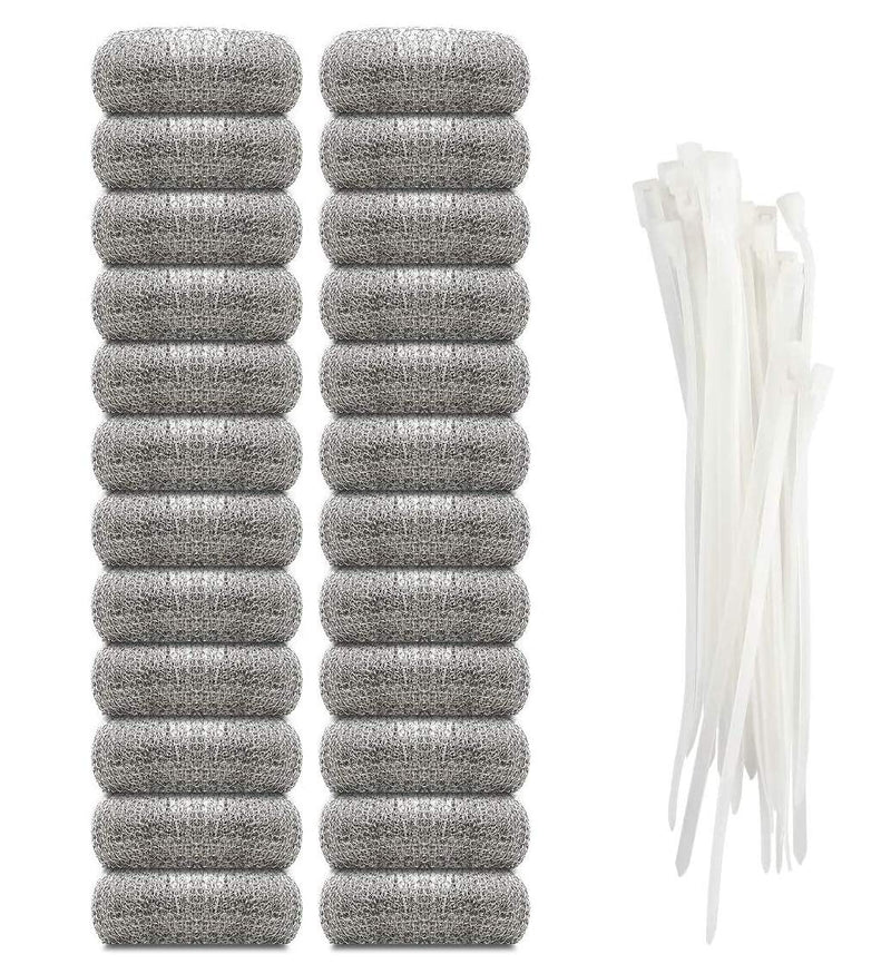 24 Pieces Lint Traps Stainless Steel Washing Machine Lint Snare Traps, Washer Hose Lint Traps with 24 pcs Cable Ties - NewNest Australia