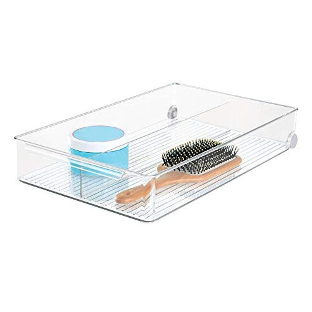 iDesign Linus BPA-Free Plastic Divided Rolling Organizer Bin with Handle, 16.65" x 10.16" x 2.75" - NewNest Australia