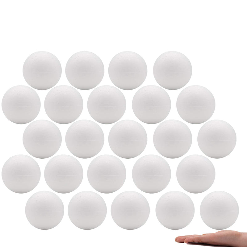 Crafare 24pc 4 Inch White Styrofoam Balls for Spring Crafts Making Handmade Smooth Foam Ball for School Projects - NewNest Australia