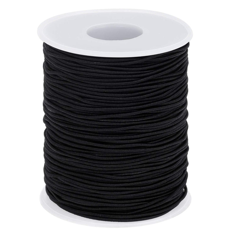 Elastic String for Bracelets, Selizo Elastic Cord Jewelry Stretchy Bracelet String for Bracelets, Necklace Making, Beading and Sewing (1.2 MM, 109 Yards, Black) - NewNest Australia