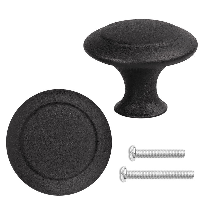 25 Packs Matte Round Cabinet Knob Pull Hardware Handle, Small Black Drawer knobs for Kitchen Cupboard Door, Bedroom Dresser Drawer, Bathroom Wardrobe Hardware, Light Weight Material 25 Packs Black Cabinet Knobs - NewNest Australia