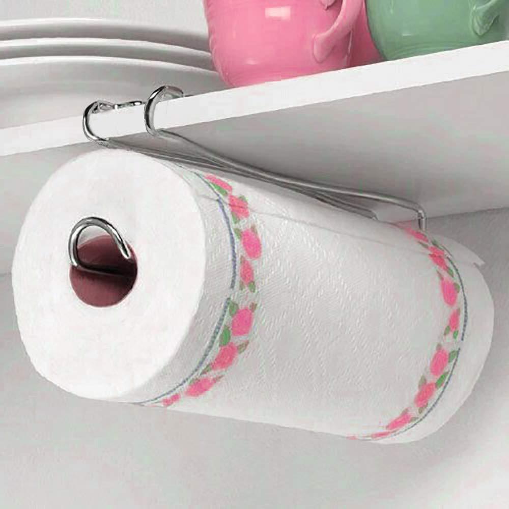 NewNest Australia - Under the Shelf Kitchen Bathroom Wall Mountable Ceiling Closets Paper Towel Holder 