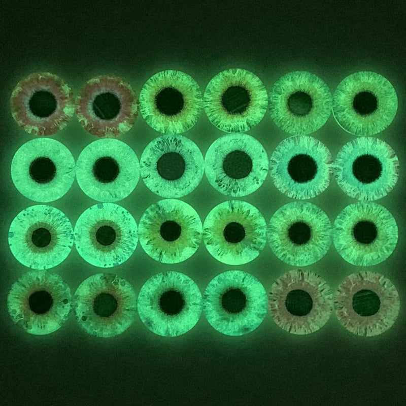 10 Pairs 8mm Glow in the Dark Glass Round Pupil Eyes Fish Eyes Round Dome Glass Cabochons Flatback for DIY Craft Clay Eyes, 8mm - NewNest Australia
