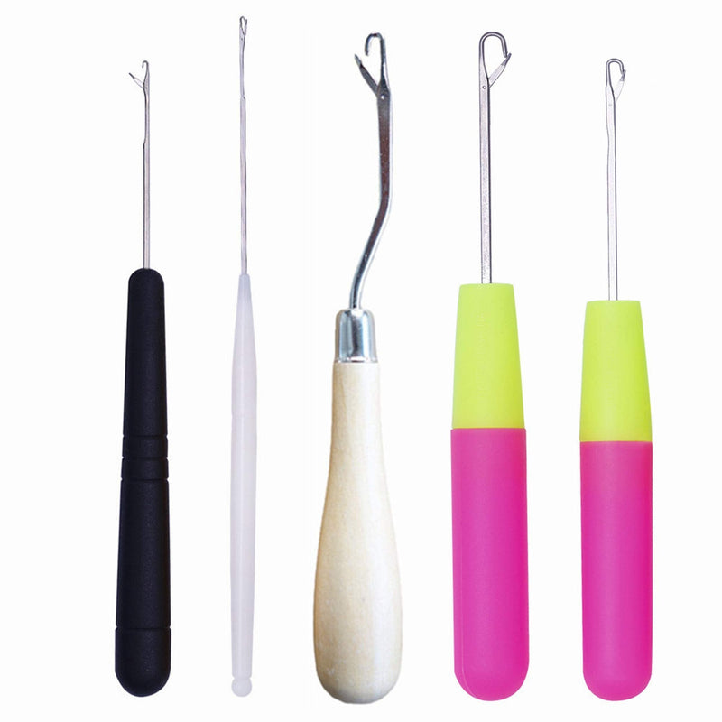 Pack of 5 Different Sizes Latch Hook Crochet Needle Hook Tools for Braid Hair, Scarf Carpet Making and Other Crafts - NewNest Australia