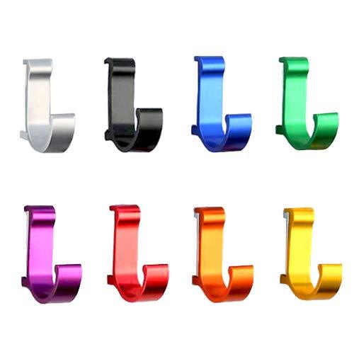 NewNest Australia - DGOL 8pcs Multicolor Aluminum Alloy Decorative Bathroom Wall Hooks Colorful Hat,Clothes,Bags Hanger 