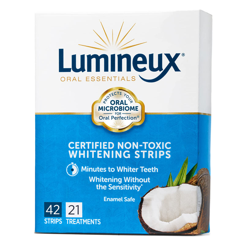 Lumineux Teeth Whitening Strips, 21 Treatments - Natural & Enamel Safe for Sensitive Teeth & Fresh Breath - Certified Non-Toxic, Fluoride Free, No Alcohol, SLS Free & Dentist Formulated - NewNest Australia