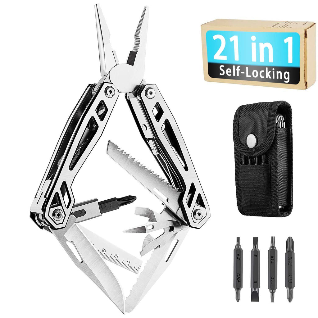 WETOLS 21-in-1 Multi-Pliers, Multi-Tools, Foldable and Self-Locking, with Hard Stainless Steel, Multitool Used as Pliers, Knife, Bottle Opener, Screwdriver, Sickle etc, WE-182 - NewNest Australia