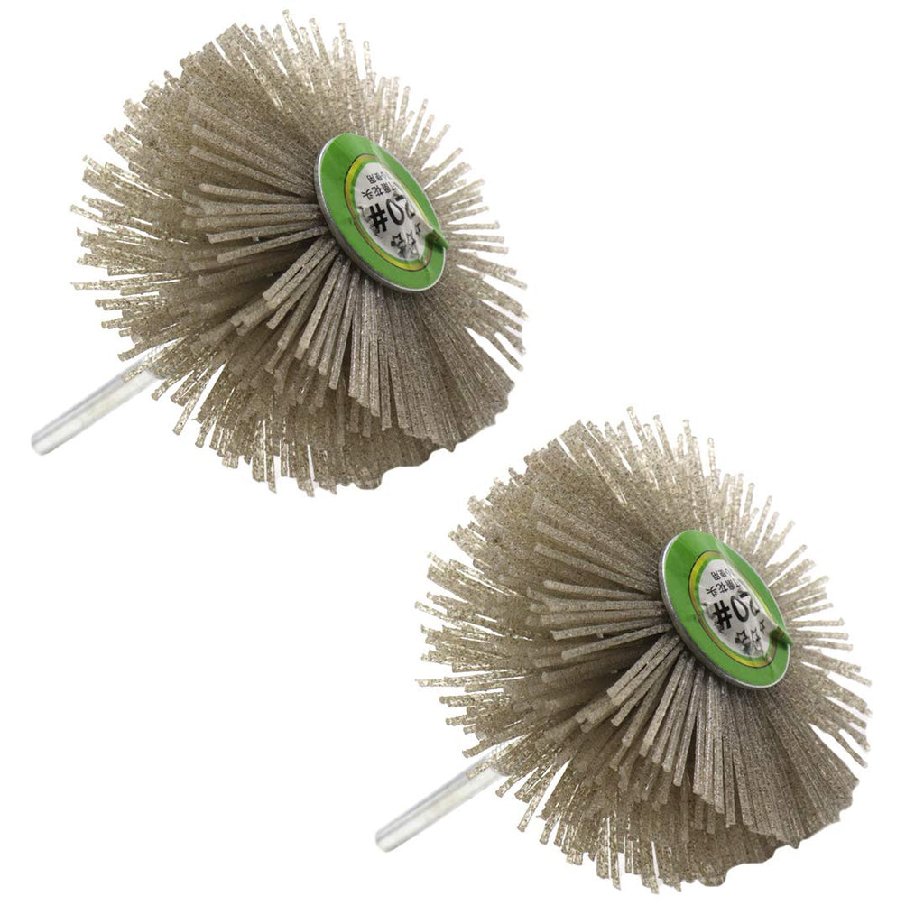 Sydien 2Pcs 120 Grits Abrasive Nylon Wheel Brush Woodwork Polish Grinder with 6mm/0.24inch Shank 120 Grit - NewNest Australia