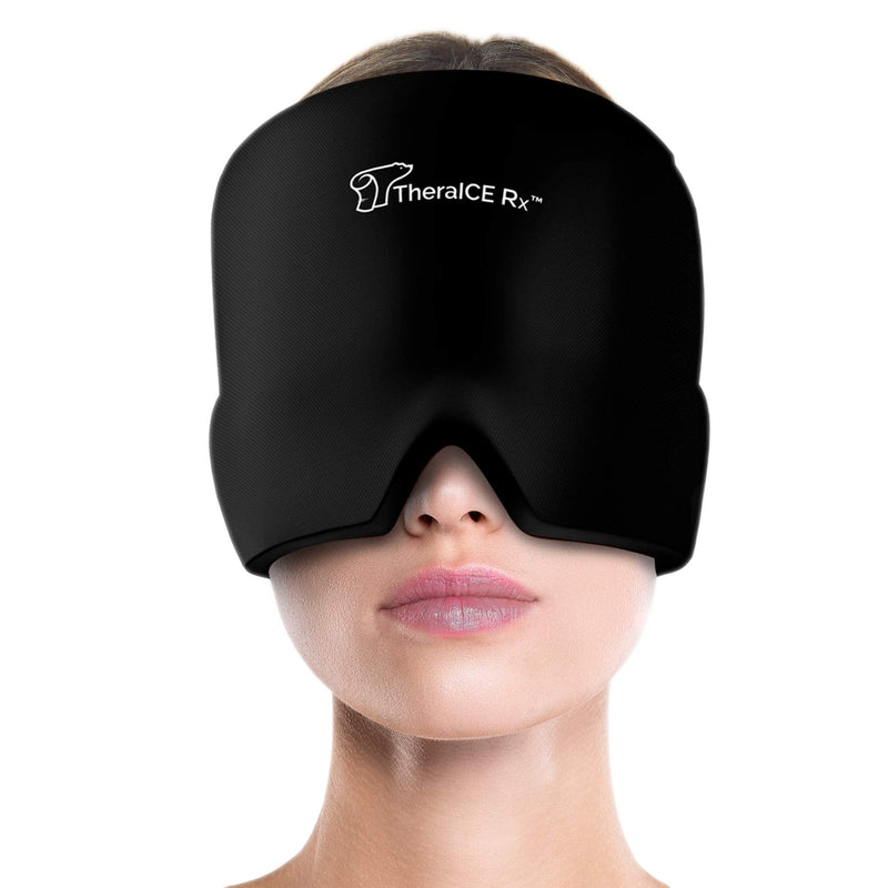 TheraICE Rx Form Fitting Gel Ice Headache / Migraine Relief Hat, Cold Therapy Migraine Relief Cap, Comfortable & Stretchable Ice Pack Eye Mask for Puffy Eyes, Tension, Sinus & Stress Relief Black (Pack of 1) - NewNest Australia