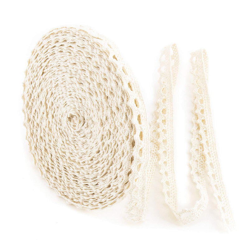 IDONGCAI Narrow Lace Trim Vintage 30 Yards Lace Ribbon Crochet Lace Edge for Scrapbooking DIY Sewing Lace Craft Supply 0.39in Wide (1#) 1# - NewNest Australia