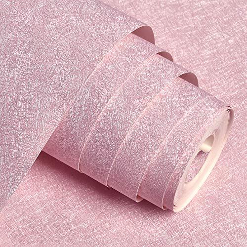 Melunmer Pink Peel and Stick Wallpaper Silk Embossed Self Adhesive Removable Wallpaper Pink Wallpaper Stick and Peel Pink Papel Tapiz Pink Wrapping Stickers Paper Shelf Liner Vinyl Film 17.7”×118” 118"×17.7" - NewNest Australia