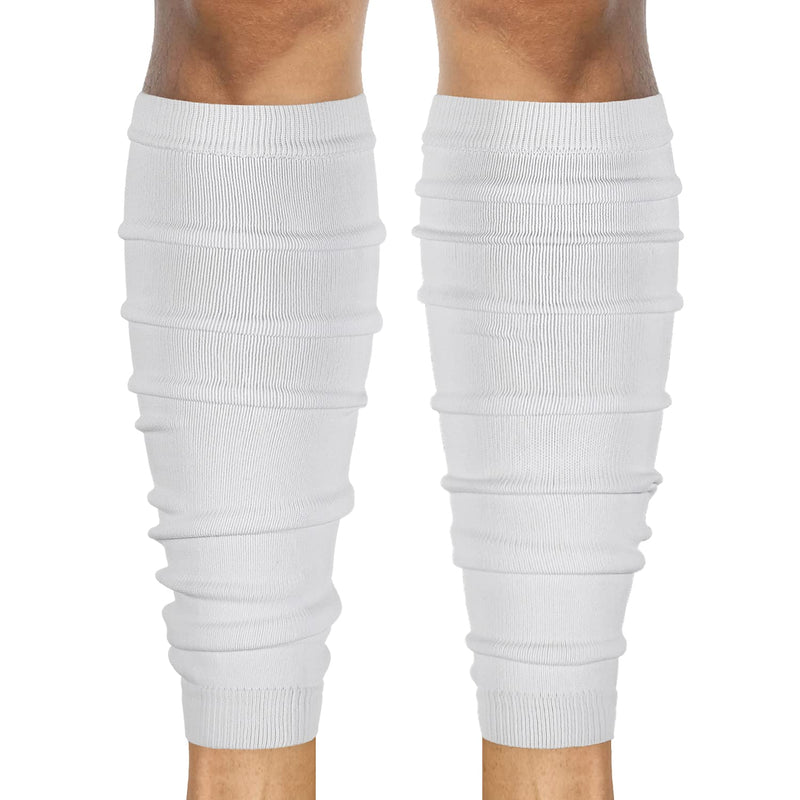 SLEEFS Calf Compression Leg Sleeves - Football Leg Sleeves for Adult Athletes - Shin Splint Support (White) Adults White - NewNest Australia