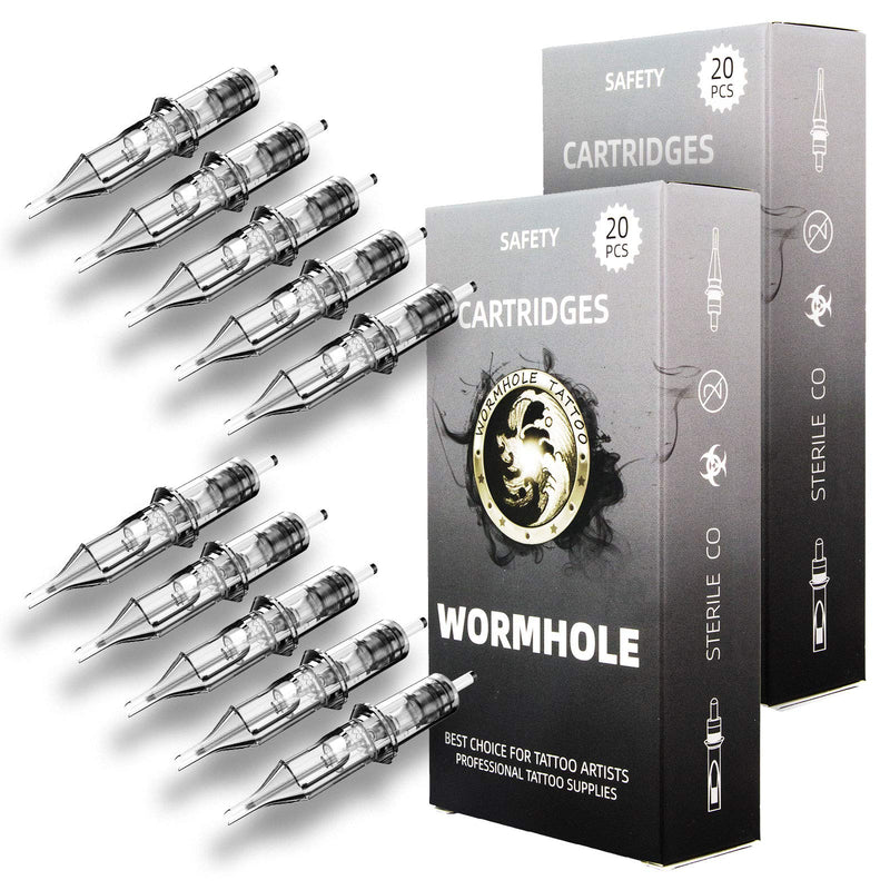 Wormhole Tattoo Cartridge Needles 50pcs Assorted Tattoo Needle Cartridges Round Liner Mixed 3RL 5RL 7RL 9RL 11RL (50pcs #10 Standard RL) - NewNest Australia