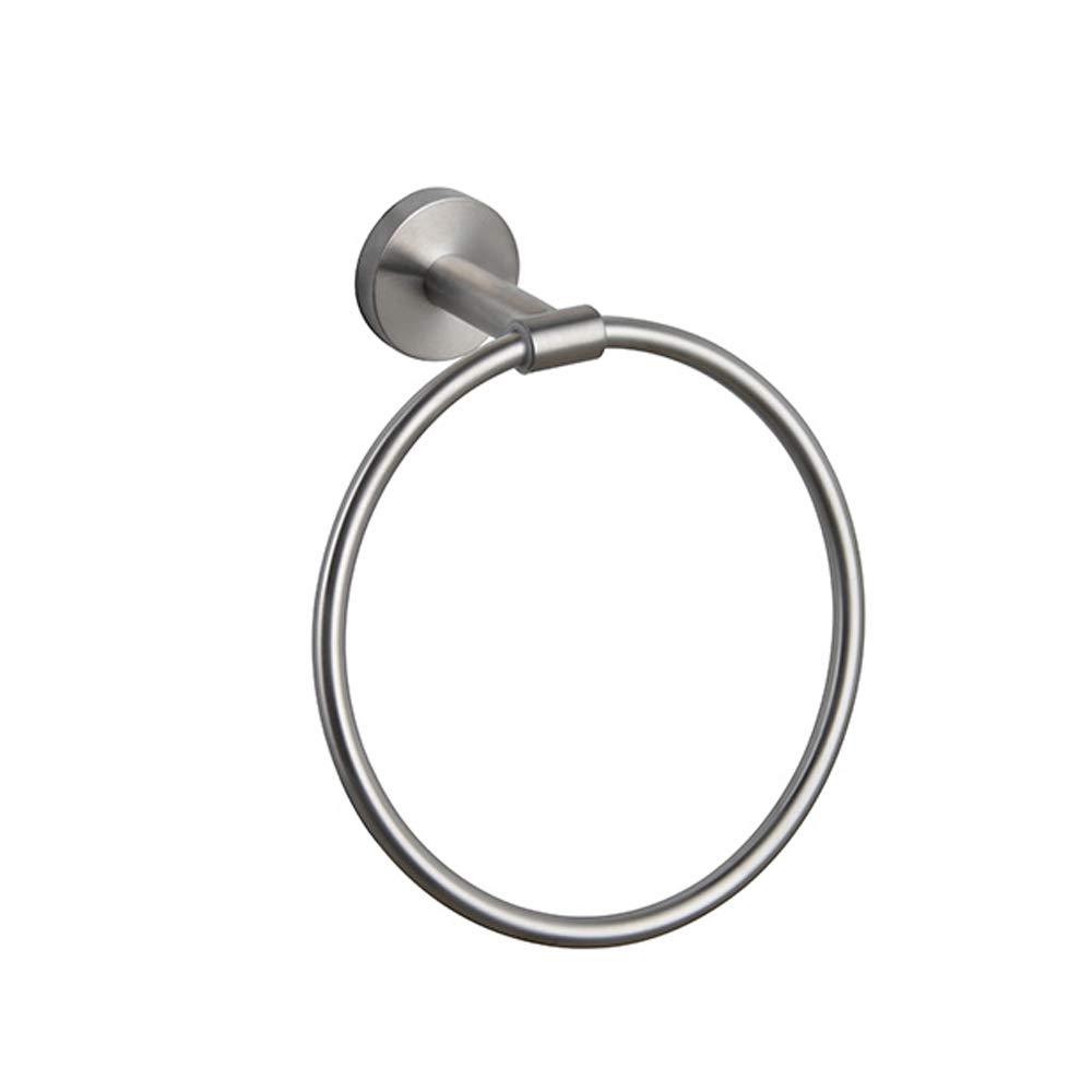 GERZWY Bathroom Hardware Hand Towel Holder SUS 304 Stainless Steel Towel Ring for Bath Kitchen Garage Heavy Duty Wall Mounted, Brushed Finish A23090-LS - NewNest Australia