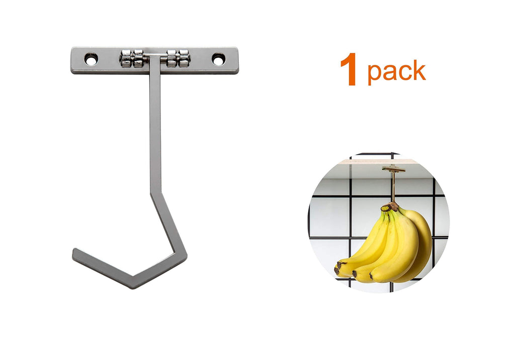 NewNest Australia - DIKALU Metal Banana Hanger - Under Cabinet Hook for Bananas or Other Kitchen Items. Keep Banana Fresh (Silver Color X 1pc) Silver Color X 1pc 