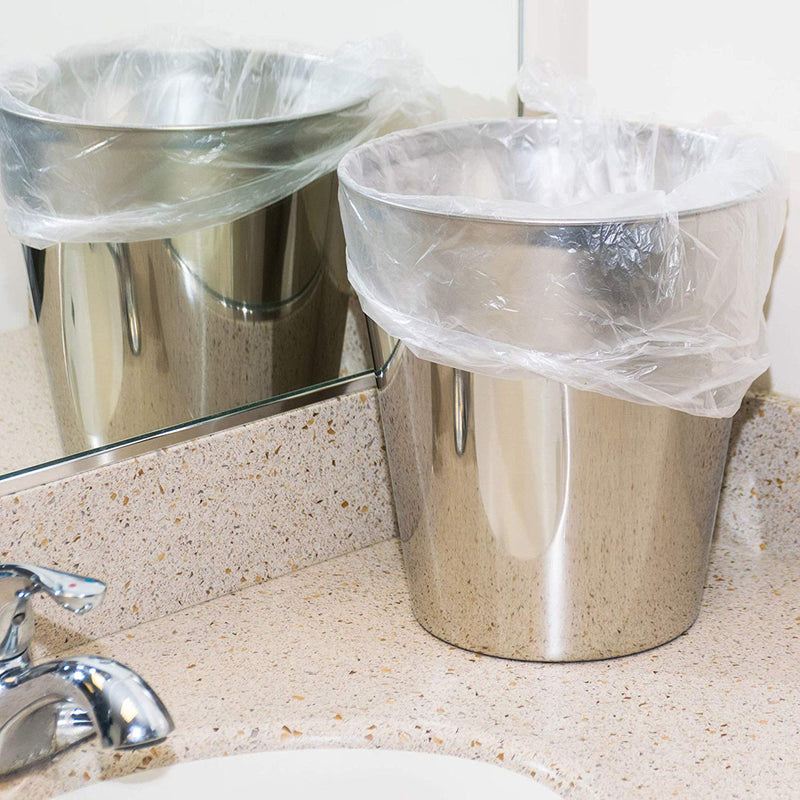 4 Gallon Trash Bags - 100 Small Mini Garbage Bags | 17" x 18" Clear Waste Basket Trash Bags | Bulk Plastic Bathroom Trash Can Liners 100 Pack - NewNest Australia