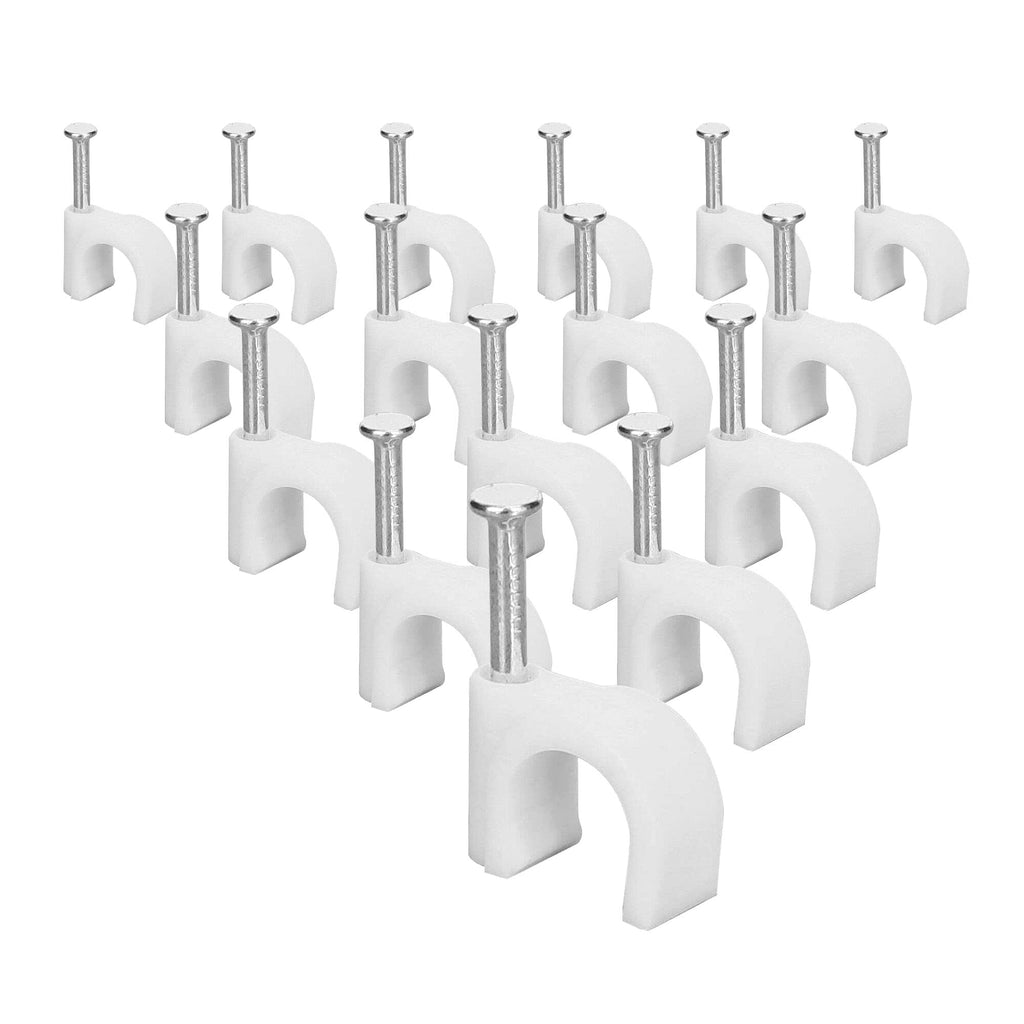 Cable Wire Clips 500pcs 4mm 6mm 7mm 8mm 10mm Cable Staples White Cable Nail Clamps for Electrical Ethernet TV Telephone Wire Cord Tie Holder Cable Management - NewNest Australia