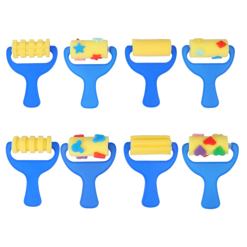 STOBOK Drawing Sponge Roller Brush Kids Paint Graffiti DIY Tool Sponge Brush,8 Pieces - NewNest Australia