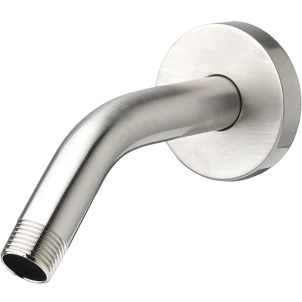 6 inch long Shower Arm and Flange - Stainless Steel Finish - NewNest Australia