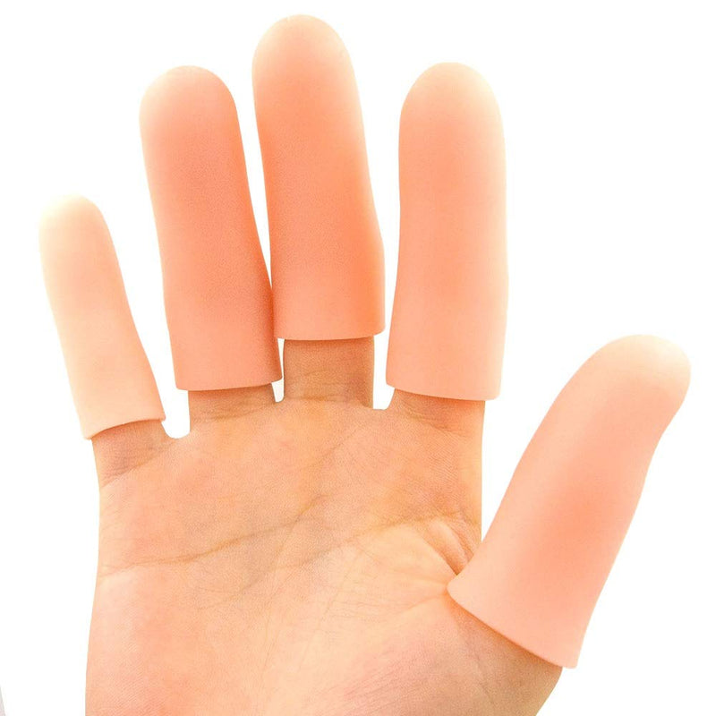 JKcare Large Finger Cots, 10 Pack Silicone Finger Sleeves Support for Trigger Finger & Arthritis - Finger Covers Protector for Cracked Finger, Corn & Callus Pain Relief - NewNest Australia