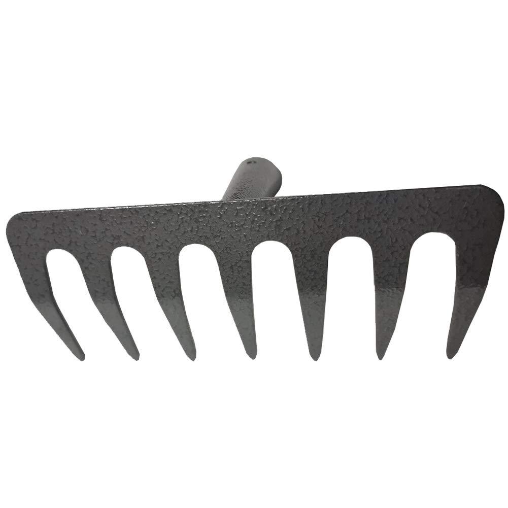 7-Tine Steel Head Garden Rake Head Without Handle Kids Garden Hard Rake Head Only (Grey) Grey - NewNest Australia