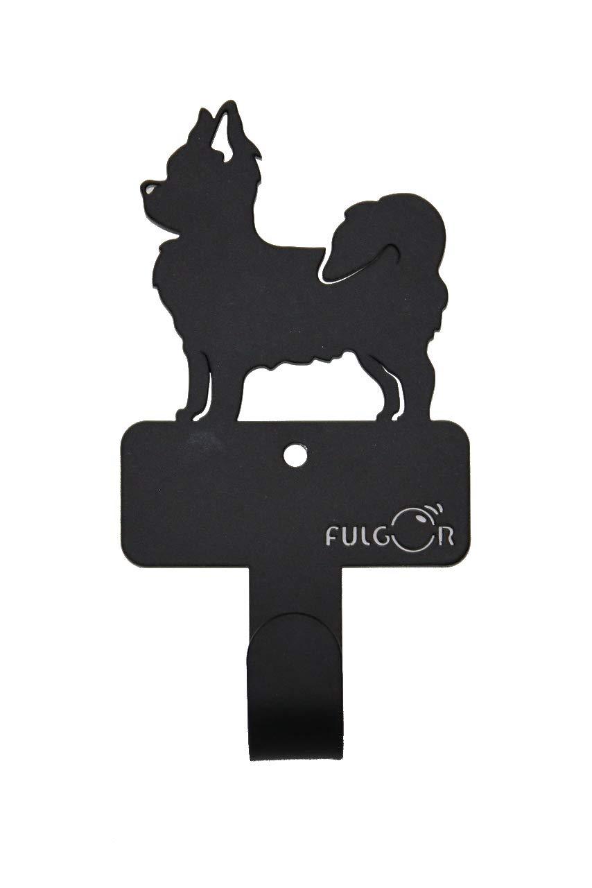 NewNest Australia - Metal Wall Hook Longhair Chihuahua 