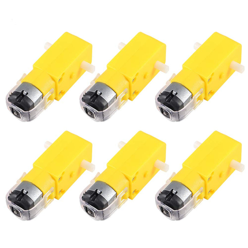 Aoicrie 6 PCS DC Electric Motor 3V-6V Dual Shaft Geared TT Magnetic Gearbox Engine，DIY for Arduino Smart Car Robot Toys Cars Chassis Models Vibration Products (I Shape 1:48 Reduction Ratio) - NewNest Australia