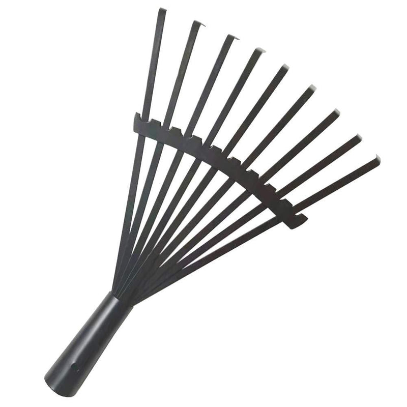 9 Tines Gardening Rake Small Metal Garden Hand Lawn Rake Head Only for Kids 7 in (Black) Black - NewNest Australia