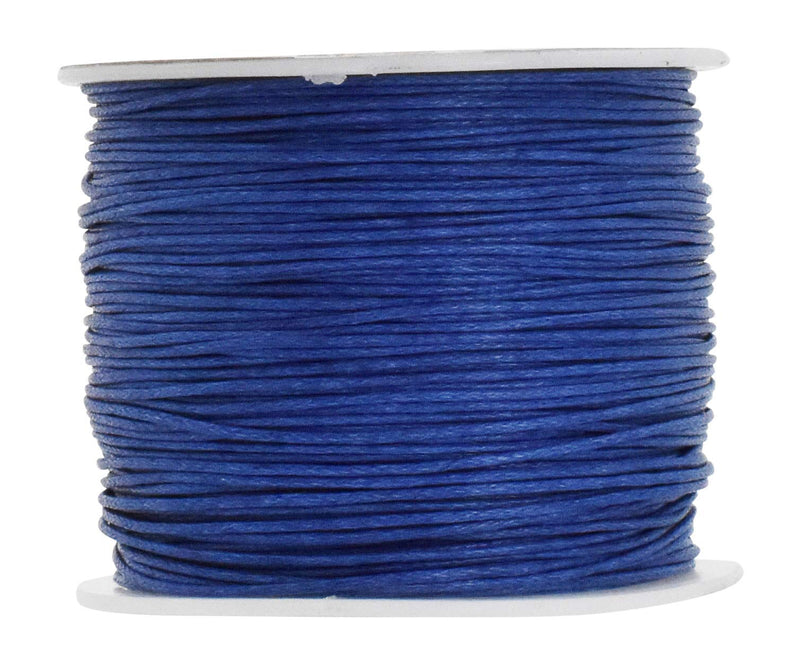 Mandala Crafts 0.5mm 109 Yards Jewelry Making Crafting Beading Macramé Waxed Cotton Cord Thread (Blue) Blue - NewNest Australia