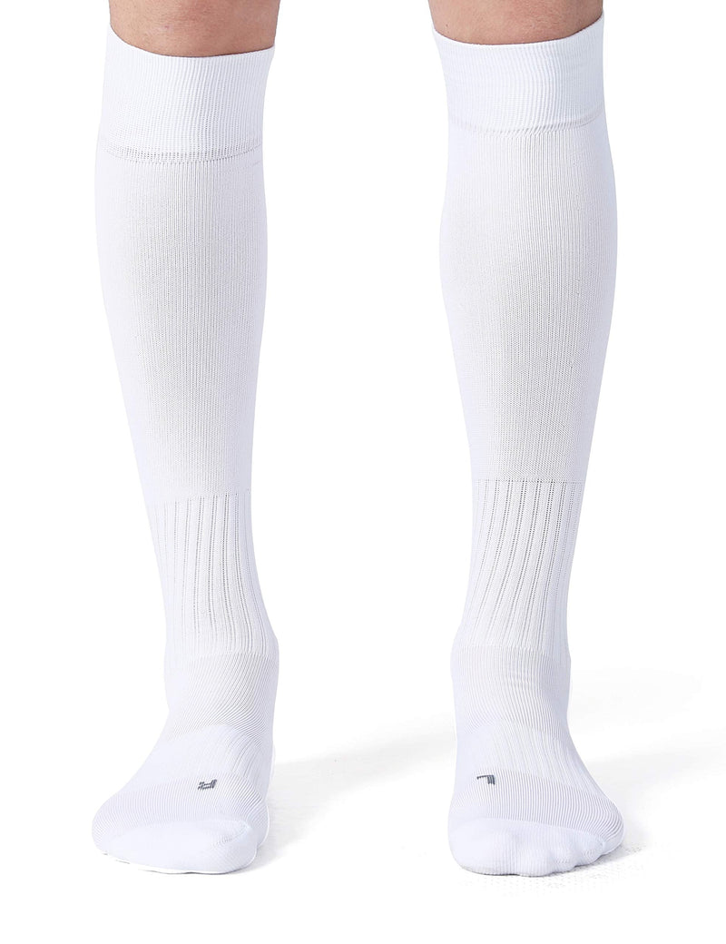 2 / 3 Pack Soccer Softball Baseball Socks for Youth Kids Adult Multi-Sport Socks White (2 Pack) Medium - NewNest Australia