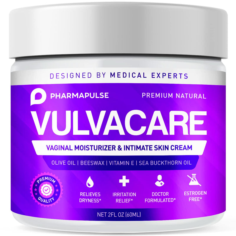 Organic Vaginal Moisturizer, Vulva Balm Cream, Intimate Skin Care, Menopause Support - Relieves Dryness, Itching, Burning, Redness, Chafing, Odor, Irritation - Estrogen Free 2oz 2 Fl Oz (Pack of 1) - NewNest Australia