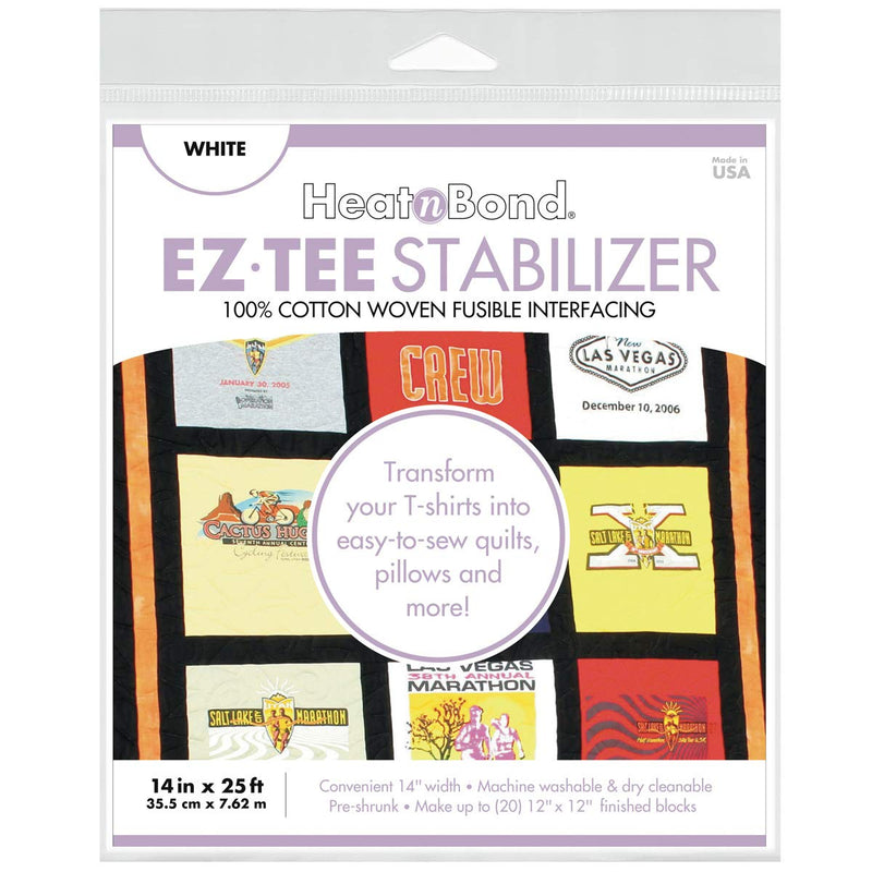 HeatnBond EZ TEE Iron-On Woven Fusible Stabilizer, 14 Inches x 25 Feet, White 00-66 - NewNest Australia