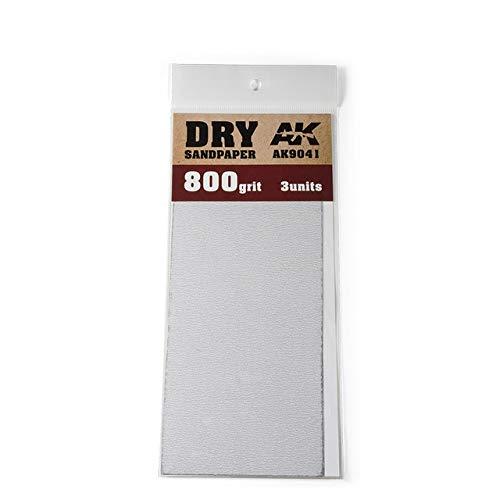 AK Interactive Dry Sandpaper 800 Grit. 3 Units # 9041 - NewNest Australia