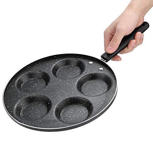 Nonstick Frying Pan 5 Egg Pans Multifunction Kitchen Cooking Pan,Omelette Pan, Pancake Pan, Plett Pan,Swedish Pan for Breakfast English Muffin Sandwich Sunny Side Up Egg and Sausage Patties - NewNest Australia