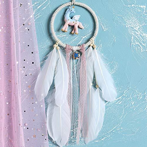 NewNest Australia - IDB Handmade Dream Catcher Unicorn for Girls/Kids Nursery or Bedroom - The Perfect Window or Wall Hanging Decoration 