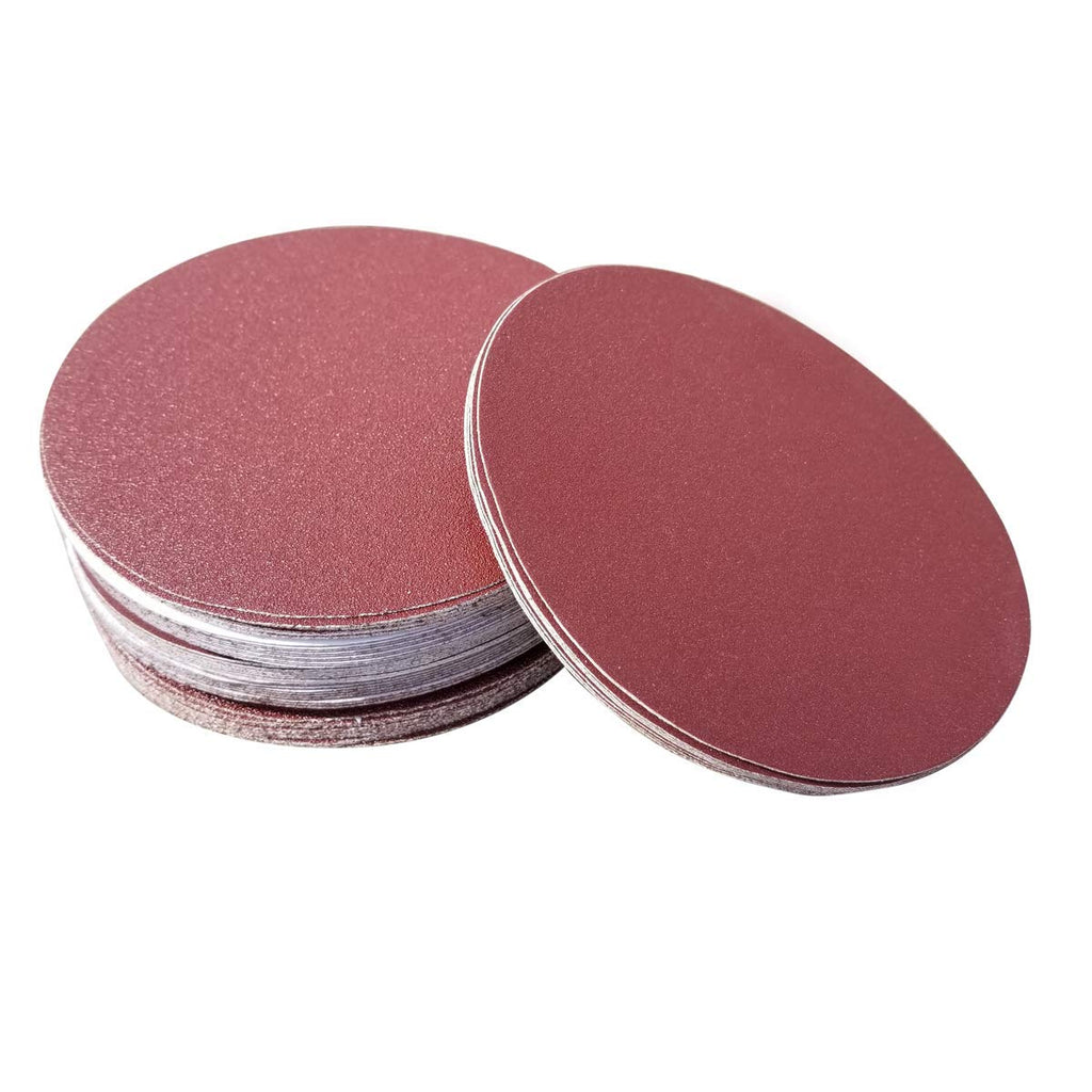 6-Inch NO-Hole PSA Aluminum Oxide Sanding Disc, Self Stick(10 Each of 80 120 180 240 400 Grits), 50 PCS Assortment Grits - NewNest Australia