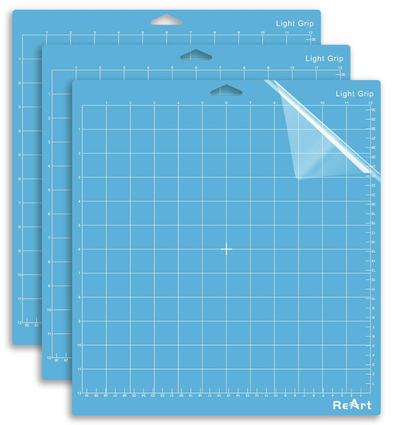 ReArt Light Grip Cutting Mat for Cricut Explore One/Air/Air 2/Maker 12x12 inch 3 Pack 3P Light Grip - NewNest Australia