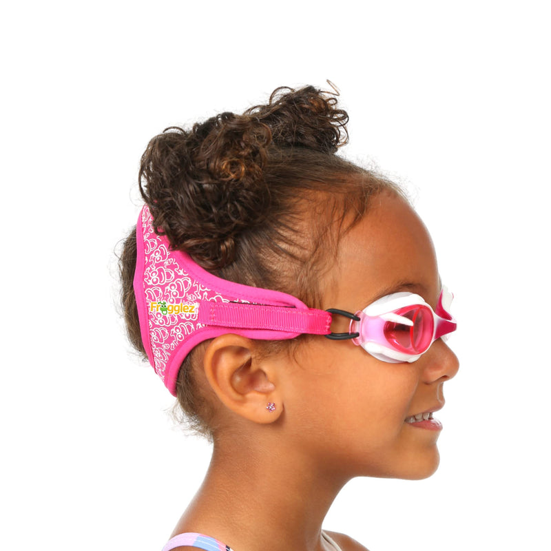 Frogglez Anti-Fog Swimming Goggles for Kids Under 10 (Ages 3-10) Recommended by Olympic Swimmers; Premium Pain-Free Strap Pink Frog - NewNest Australia