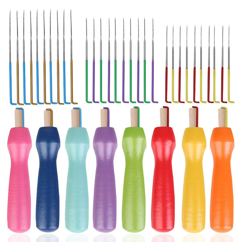 Needle Felting Tools, 38 Pcs Felting Needles - Needle Felting Supplies with 3 Sizes Felting Needles(36 Gauge, 38 Gauge, 40 Gauge), Color Wooden Handle Holder for Needle Felting - NewNest Australia