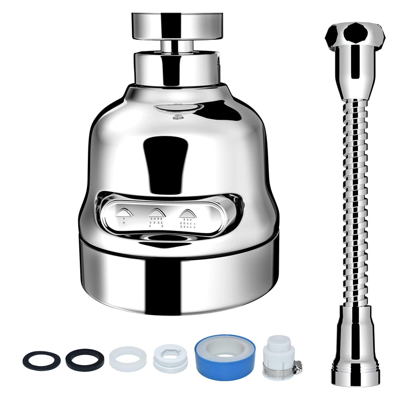 Sink Faucet Sprayer Attachment, INAYA Movable Kitchen Tap Head, 360° Rotatable Anti-Splash Faucet Nozzle Head with Hose - Best Tap Booster and Water Saving Kitchen Sink Faucet Sprayer Head Replacement Chrome Finish - NewNest Australia