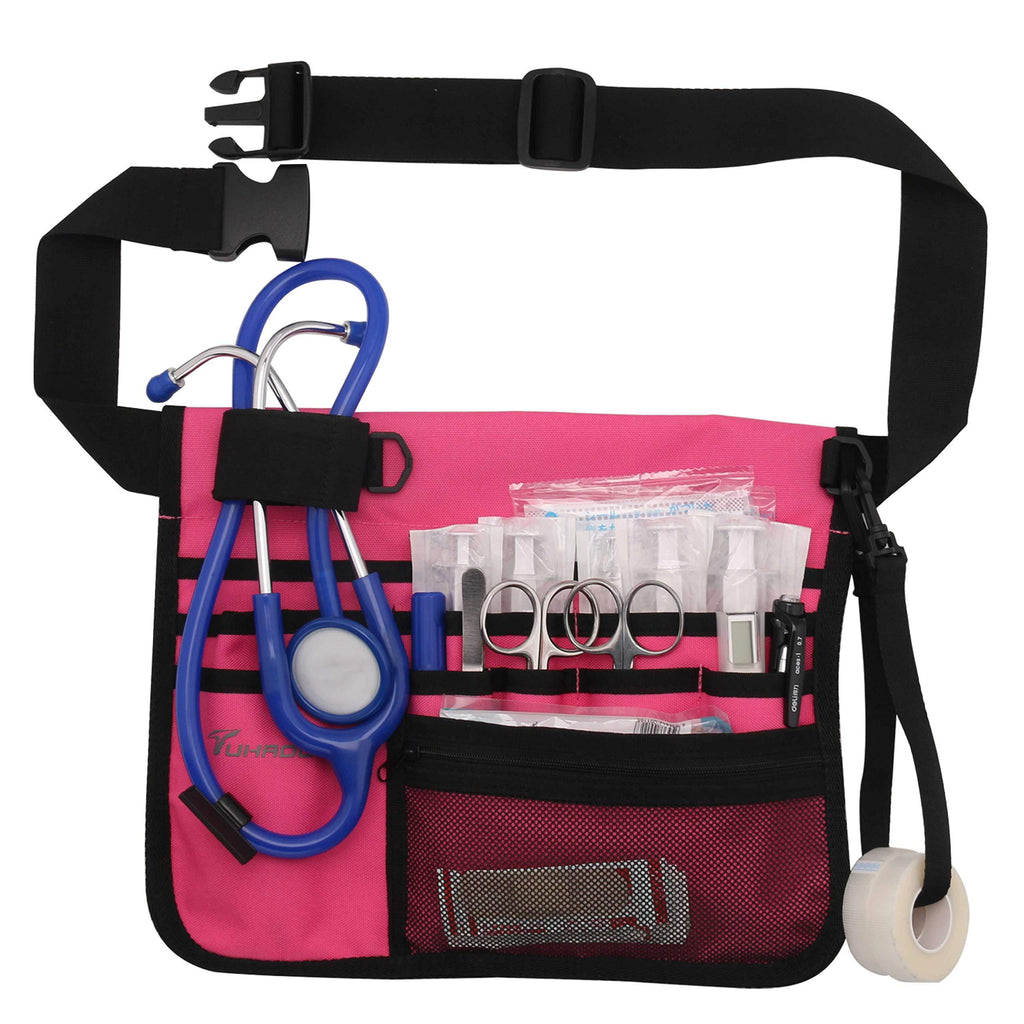 Nurse Storage Bag Multifunctional Nurse Storage Bag, Medical Kit Practical Waist Bag Nurse Pocket Storage Bag (RoseRed) RoseRed - NewNest Australia