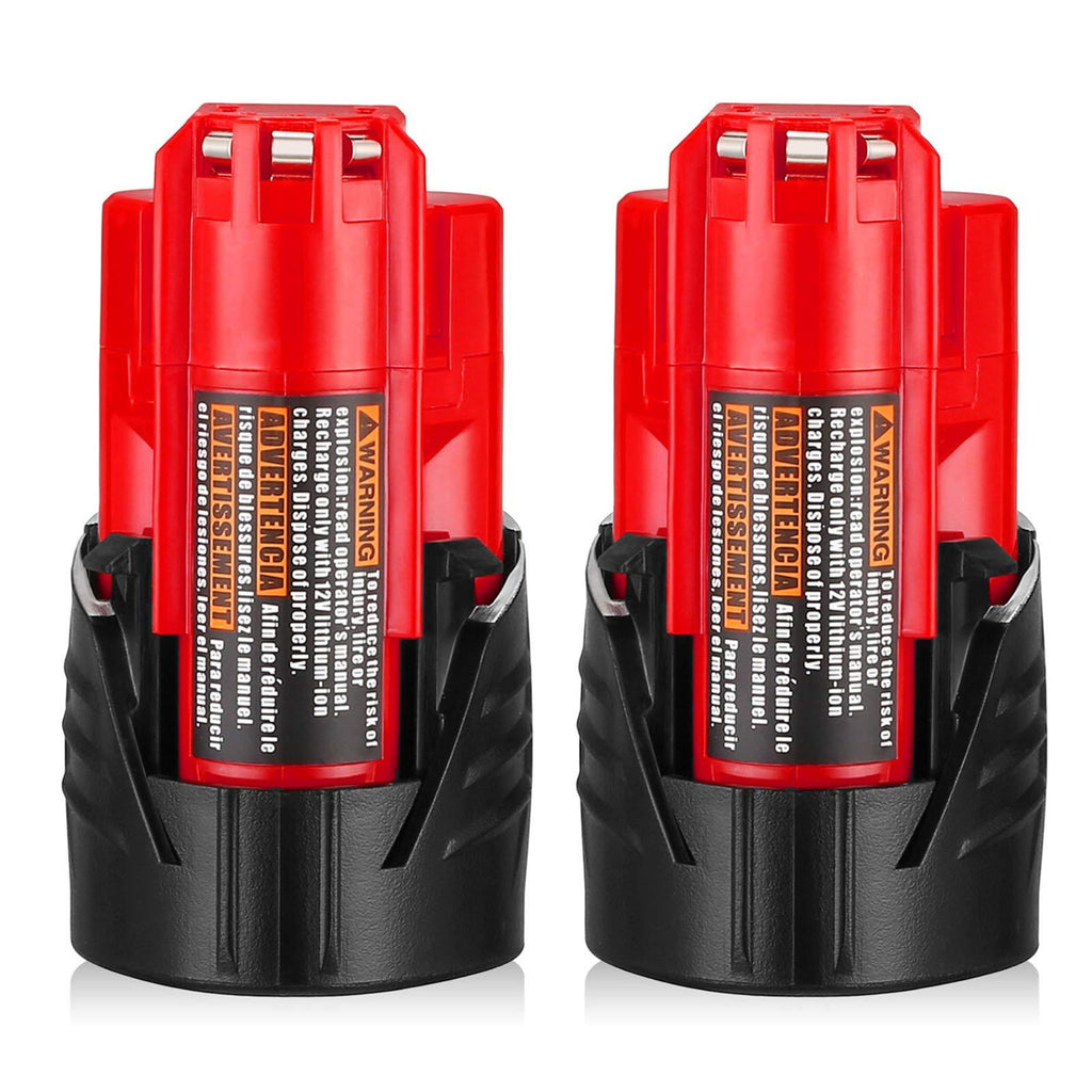 Replacement Battery Pack for Milwaukee M12 Battery, Compatible with Milwaukee M12 XC Cordless Power Tools, 3000mAh Li-ion Battery Replace for 48-11-2401, 48-11-2402, 48-11-2440, 48-11-2411(2-Pack) - NewNest Australia