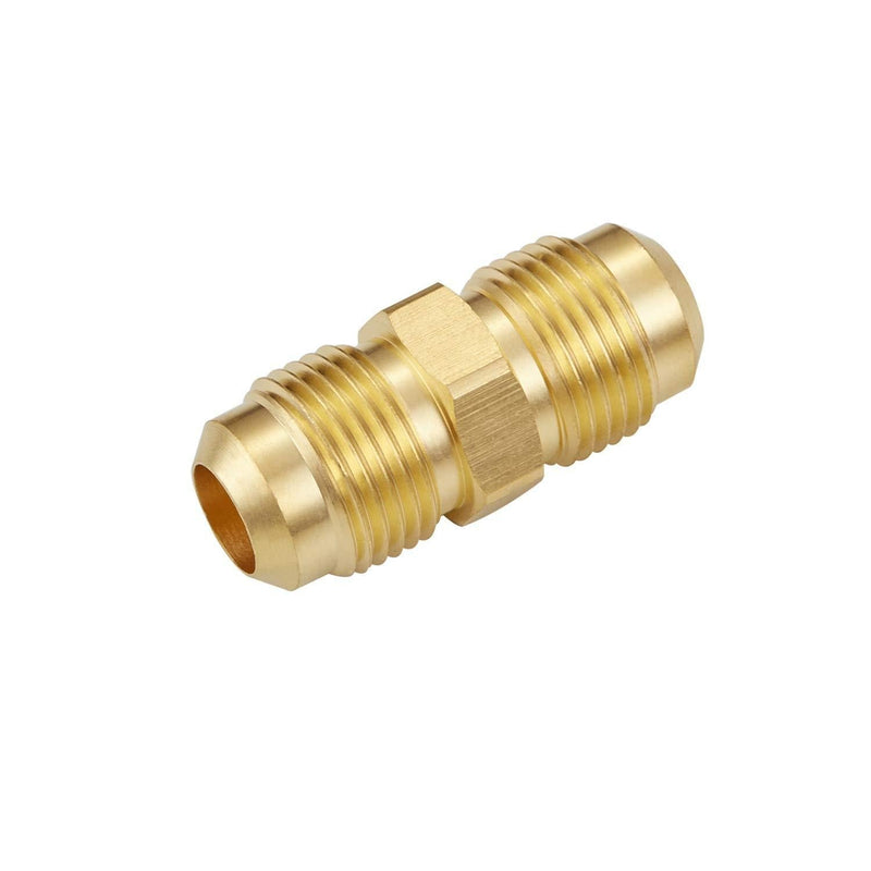 Litorange 4 PCS Brass Tube Coupler Pipe Flare Fitting Union Connector Gas Adapter 3/8" Male Flare x 3/8 Inch Male Flare 4PCS 3/8 x 3/8 Male - NewNest Australia