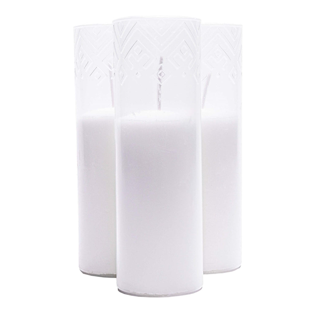 NewNest Australia - Taultic Lights Sanctuary Candle Insert for Tall Red Glass Lantern Style Candle Holder | Gravesite or Home Memorial Candle Decor | Pack of 3 Replacement Candles 